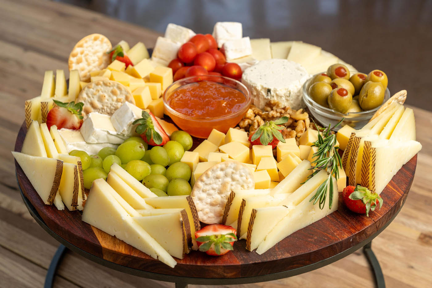 Assorted cheese platter at The Real Food Academy Tampa.