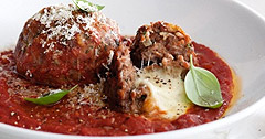 The Real Food Academy Tampa fresh meatballs with mozzarella.