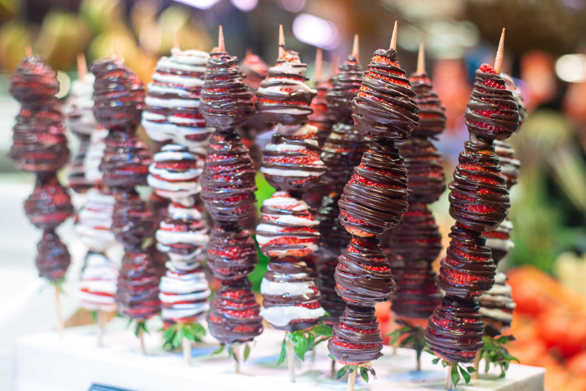 The Real Food Academy Tampa chocolate covered fruit skewers.