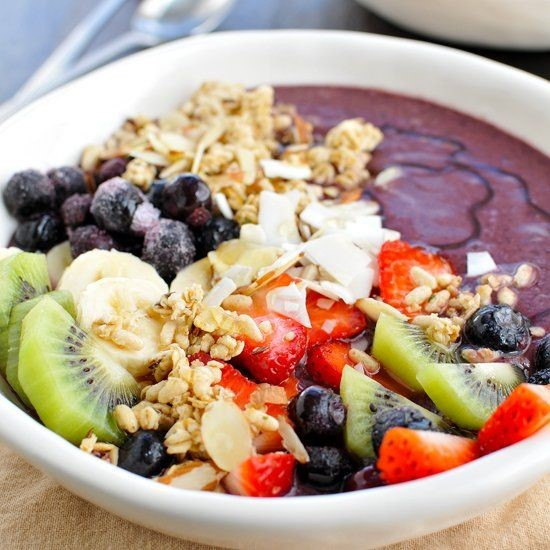 The Real Food Academy Miami berry sorbet with super food toppings, try it today!