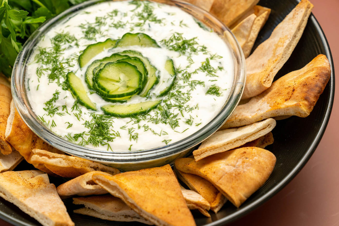 Txatziki dip at The Real Food Academy Tampa.