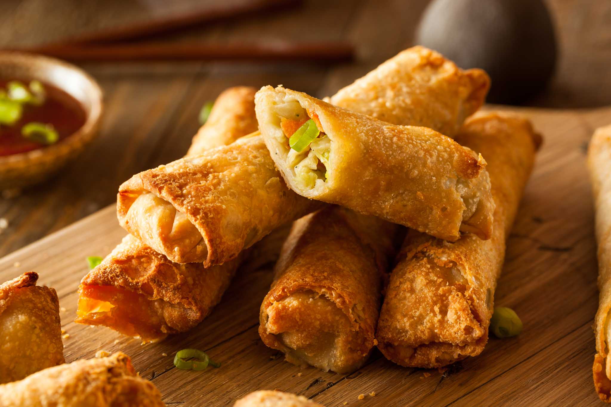 The Real Food Academy Tampa fresh made eggrolls.