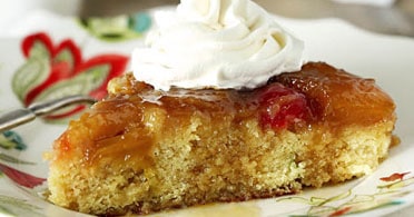 The Real Food Academy Tampa pineapple rum cake & ice cream.